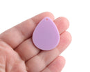 4 Large Teardrop Pendants in Pastel Purple, Acrylic, 34 x 27.5mm