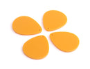 4 Large Teardrop Charms in Butterscotch Orange, Earring Charms, Acrylic, 34 x 27.5mm