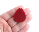4 Large Teardrop Pendants in Maroon Red, Earring Charms, Acrylic, 34 x 27.5mm