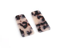 2 Trapezoid Pendant, Blonde Tortoise Shell Earring Charms, Yellow Resin Beads, Acetate Acrylic Charms, Tortoise Shell Supply, DX052-38-WT