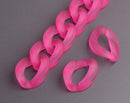 1ft Frosted Hot Pink Acrylic Chain Links, 28mm, Gyaru, For Bold Chunky Necklaces