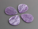 4 Large Teardrop Pendants in Purple Acrylic, Silver Glitter and Marble Ripples, Earring Blanks, 33.5 x 28mm