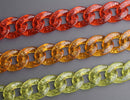 1ft Glitter Acrylic Chain Links in Fiery Bonfire with 3 Color Options, 23mm