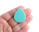 4 Large Teardrop Pendants in Mint Green, Acrylic, 34 x 27.5mm