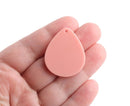 4 Large Teardrop Pendants in Light Peach, Acrylic, 34 x 27.5mm