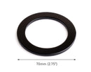 1 Large Black Ring Connector, Round Link for Purse Hardware, Swimsuits, Bikinis and Collar Necklaces, Plastic, 2.75" Inch