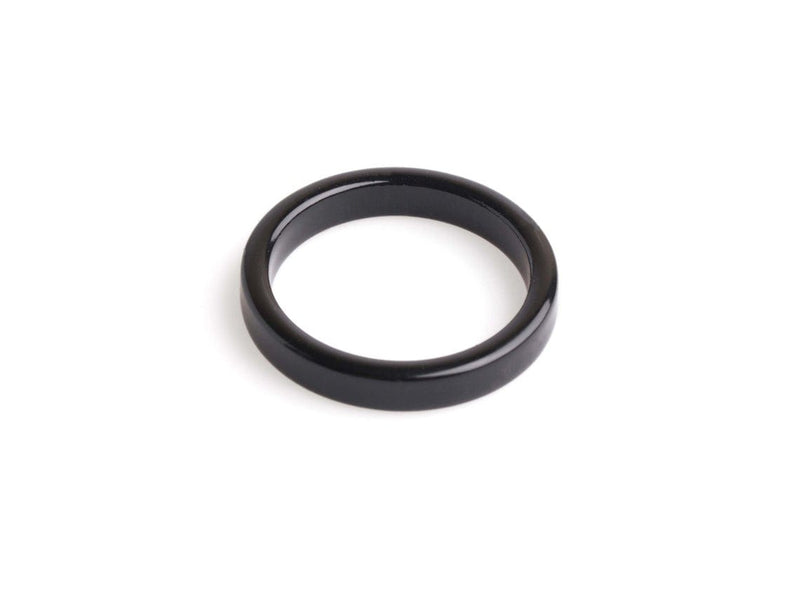 2 Black Ring Links, Plastic O Rings for Swimsuits, Replacement Bra and Lingerie Straps and Jewelry Necklaces, Acetate, 1" Inch