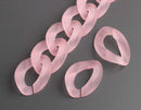 1ft Frosted Light Pink Chain Links, 28mm, Matte Acrylic, Soft Pastels