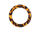 2 Tortoise Shell Ring Links, Plastic O Ring Connectors for Purse Straps, Swimsuits and Jewelry Necklaces, 2.8" Inch