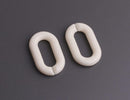1ft Bone White Acrylic Chain Links, 31mm, Oval Cable, Off White Chain for Decor