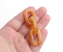 1ft Champagne Acrylic Chain Links, 31mm, Yellow Orange, For Jewelry Making