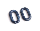 1ft Navy Blue Acrylic Chain Links, 31mm, Dark Blue Marble, For Keychain Wristlets