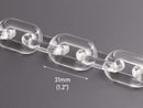 1ft Clear Acrylic Chain Links, 31mm, Transparent Glass, For Purses and Bracelets