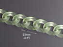 1ft Frosted Acrylic Chain Links in Peridot Green, 23mm, For Jewelry Findings