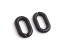 1ft Matte Metallic Black Acrylic Chain Links, 31mm, Satin Finish, For Big Necklaces