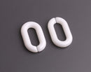 1ft Pure White Acrylic Chain Links, 31mm, Bulky, Decorative Chain
