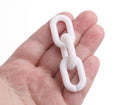 1ft Pure White Acrylic Chain Links, 31mm, Bulky, Decorative Chain