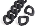 1ft Extra Large Matte Black Acrylic Chain Links, 40mm, For Men's and Women's Accessories