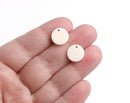 4 Bone White Charms for Jewelry Making, Round Circle Tags, Acrylic, 12mm