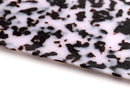 Ash Blonde Tortoise Shell Sheet, Black and White Pattern, Cellulose Acetate for Laser Cutting, 2.5mm Thick, 19.6 x 8 Inch