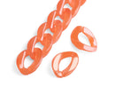 1ft Prismatic Orange Acrylic Chain Links, 23mm, Iridescent, For Sunglass Chains