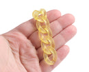1ft Frosted Yellow Acrylic Chain Links, 23mm, For Jewelry Supply Findings