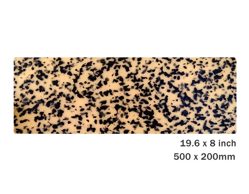 Blonde Tortoise Shell Sheet, 19.6 x 8 Inch, 2.5mm Thick, Cellulose Acetate Sheet for Laser Cutting and CNC Machines, Leopard Print Spots