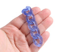 1ft Frosted Acrylic Chain Links in Dark Sapphire Blue, 23mm, Craft Supplies