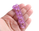 1ft Frosted Purple Acrylic Chain Links, 23mm, Plastic Jewelry Making Supplies