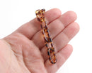 1ft Tortoise Shell Chain with Small Paperclip Links, 20mm, For Earring Connectors