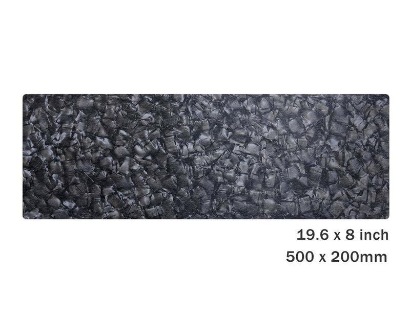 Cellulose Acetate Sheet in Meteor, 19.6 x 8 Inch, 2.5mm Thick, Shiny Black Pearl, Dark Gray Marble, Flexible Plastic for Laser and Engraving