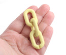 1ft Pastel Yellow Acrylic Chain Links, 31mm, Chunky Ovals, For DIY Crafts