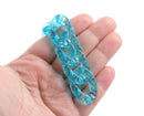 1ft Large Glitter Acrylic Chain in Ice Blue, 30mm, Transparent Lucite, Sparkly