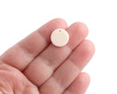 4 Bone White Charms for Jewelry Making, Flat Round Circle Tags, Reversible, Acrylic, 14mm