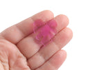 2 Transparent Purple Leaf Charms, 1 Hole, Iridescent Acrylic, Synthwave and Vaporwave, 29.5 x 26mm