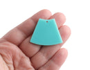 2 Mint Green Wedge Beads, Skirt Shape, Large Geometric Charms, Earring Blanks, Acrylic, 36 x 30mm