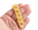 1ft Frosted Tuscan Yellow Acrylic Chain Links, 23mm, Matte, Jewelry Making Supply