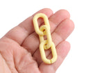 1ft Matte Yellow Acrylic Chain Links, 27mm, Ultra Smooth, For Pastel Aesthetic