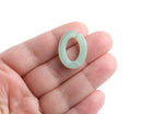 1ft Succulent Green Acrylic Chain Links, 25mm, Flat Oval Cable, Light Pastel Colored