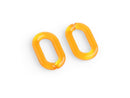 1ft Orange Chain Links, 27mm, Transparent Acrylic, Paperclip, For Craft Supply