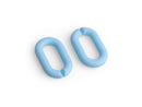 1ft Matte Light Blue Acrylic Chain Links, 27mm, Ultra Smooth, Paperclip Ovals
