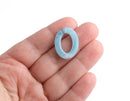 1ft Glacier Blue Acrylic Chain Links, 25mm, Light Blue Marble, Flat Ovals