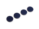 4 Midnight Blue Circle Charms, Flat Round Disks, 1 Hole, Cellulose Acetate, 15mm