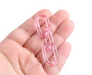1ft Ballet Pink Chain Links, 27mm, Transparent Acrylic, Cute Girly Aesthetic
