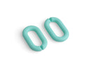 1ft Matte Mint Green Acrylic Chain Links, 27mm, Ultra Smooth, For Earring Connectors