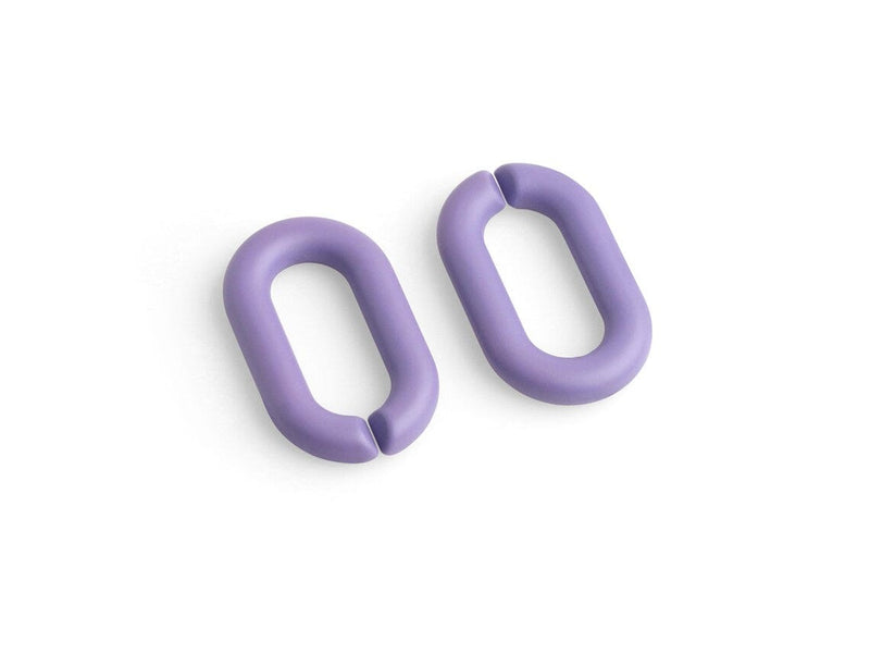 1ft Matte Dark Puple Chain Links, 26mm, Acrylic, Ultra Smooth, Paperclip Ovals
