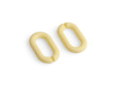 1ft Matte Yellow Acrylic Chain Links, 27mm, Ultra Smooth, For Pastel Aesthetic