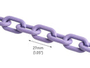 1ft Matte Dark Puple Chain Links, 26mm, Acrylic, Ultra Smooth, Paperclip Ovals