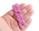 1ft Frosted Orchid Purple Acrylic Chain Links, 28mm, For Cyberpunk and Vaporwave