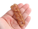 1ft Frosted Camel Brown Acrylic Chain Links, 28mm, Designer Supply, For DIY Crafts